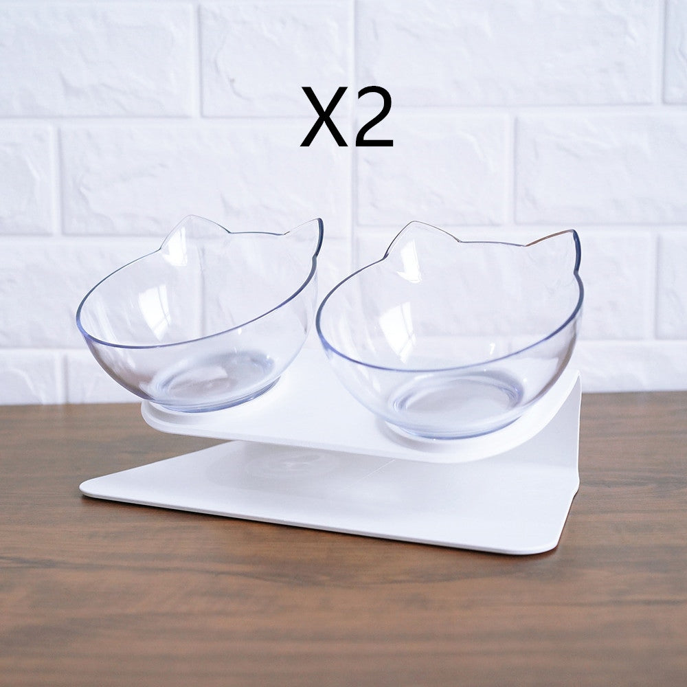 Non Slip Double Pet Bowl With Raised Stand Design