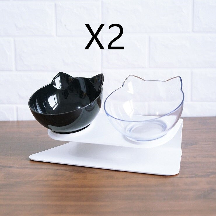 Non Slip Double Pet Bowl With Raised Stand Design