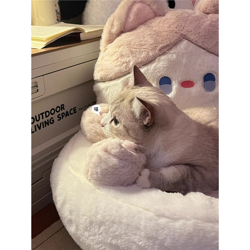 Four Seasons Warm Hug Style Pet Sleeping Bed