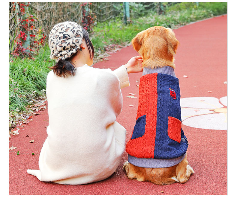 Winter Thickened Pet Sweater Large Breed Clothing Jacket