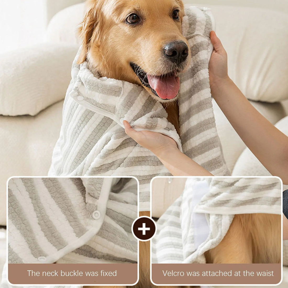 Ultra Absorbent Pet Bath Towel Quick Dry Thickened Robe