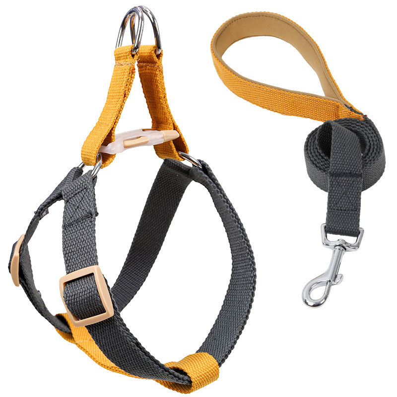 Color Drawstring Vest-Style Pet Leash Walking Control