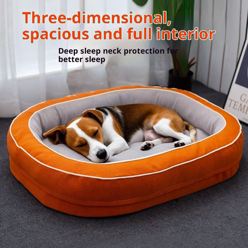 Four Seasons Universal Oval Removable Pet Sleeping Bed