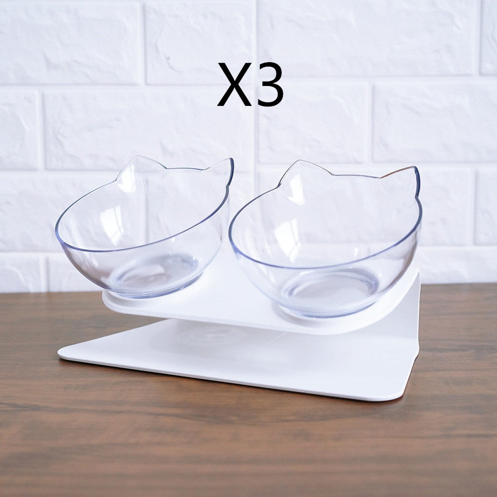 Non Slip Double Pet Bowl With Raised Stand Design
