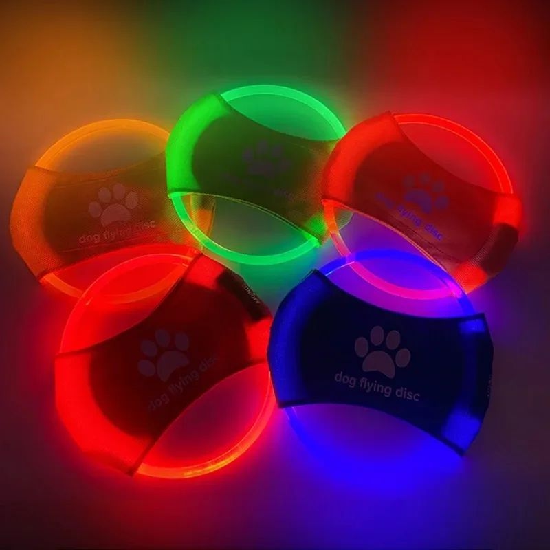 LED Glowing Flying Disc Interactive Pet Training Toy