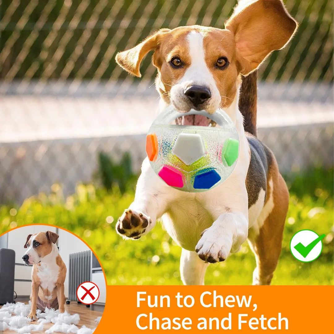 Football Tennis Ball Shaped Interactive Pet Toy Bite Resistant