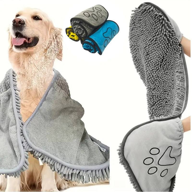 Highly Absorbent Pet Bath Towel Quick Dry Grooming Cloth
