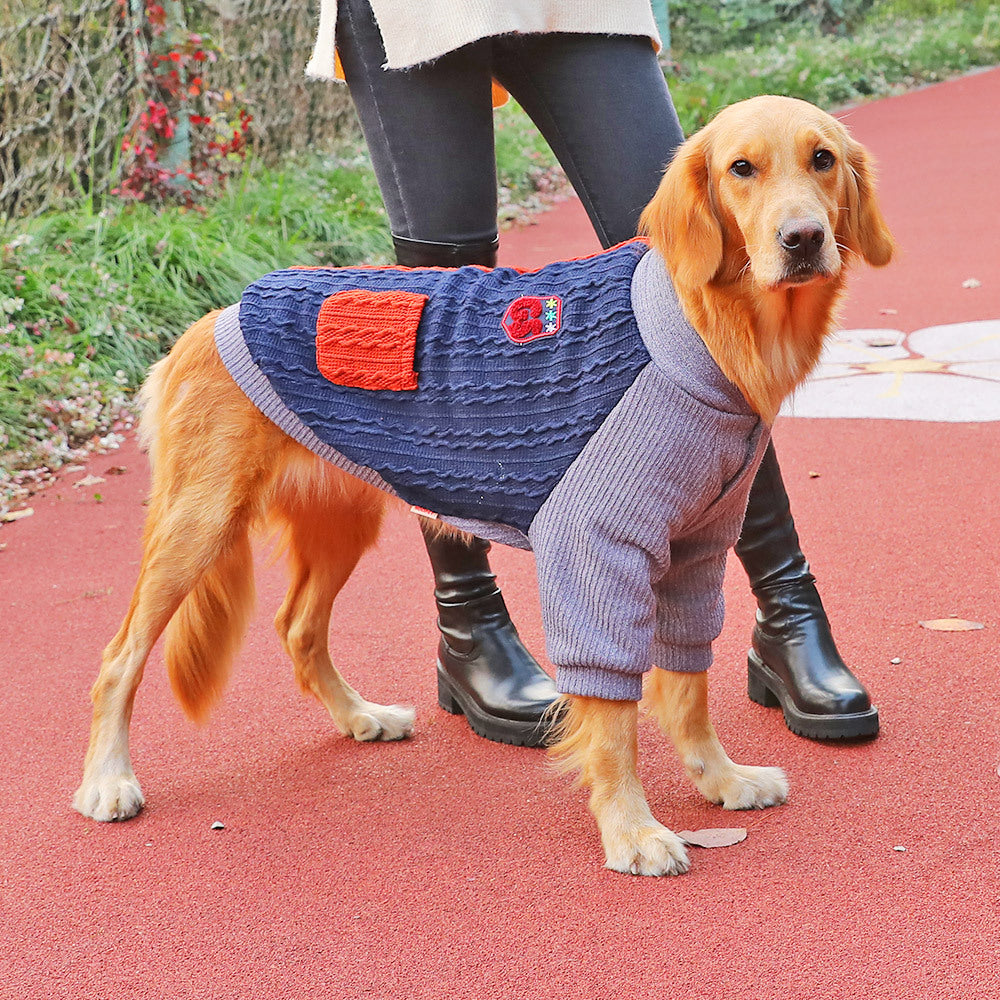 Winter Thickened Pet Sweater Large Breed Clothing Jacket