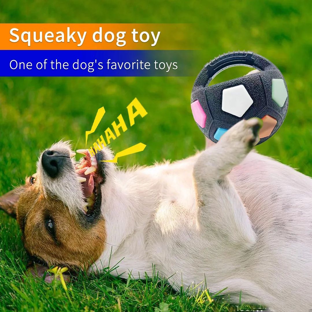 Football Tennis Ball Shaped Interactive Pet Toy Bite Resistant