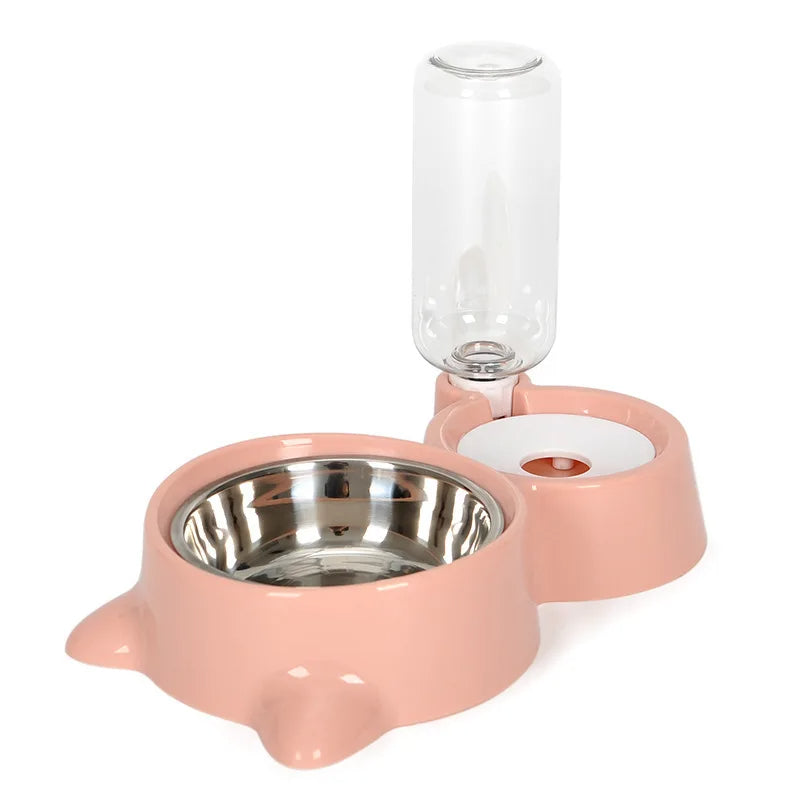 Automatic Pet Food And Water Dispenser Gravity Feeding Bowl