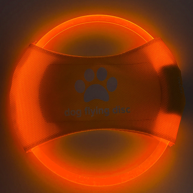 LED Glowing Flying Disc Interactive Pet Training Toy