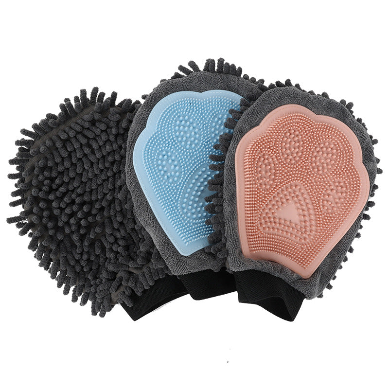 2 In 1 Pet Bathing Brush Grooming Glove Cleaning Massage Tool